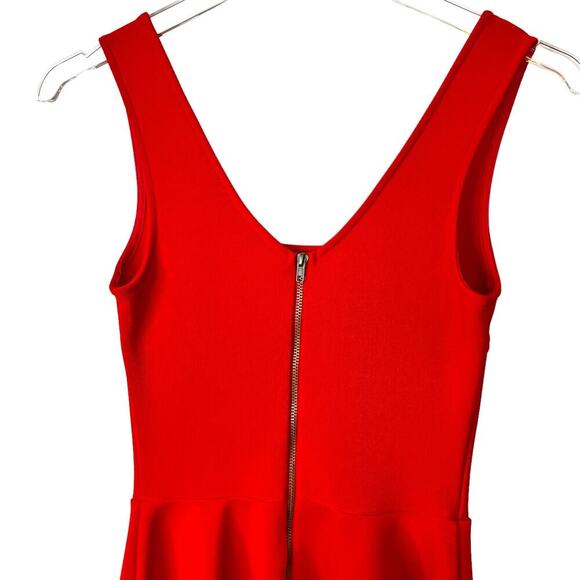 LULUS Home Before Daylight Red Square Neck Sleeveless Skater Dress Size Small - Picture 7 of 10